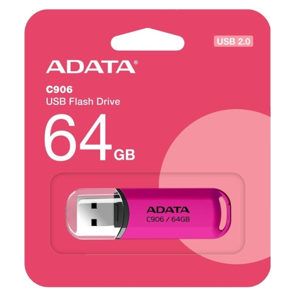 A-Data ADATA | USB Flash Drive | C906 | 64 GB | USB 2.0 | Pink