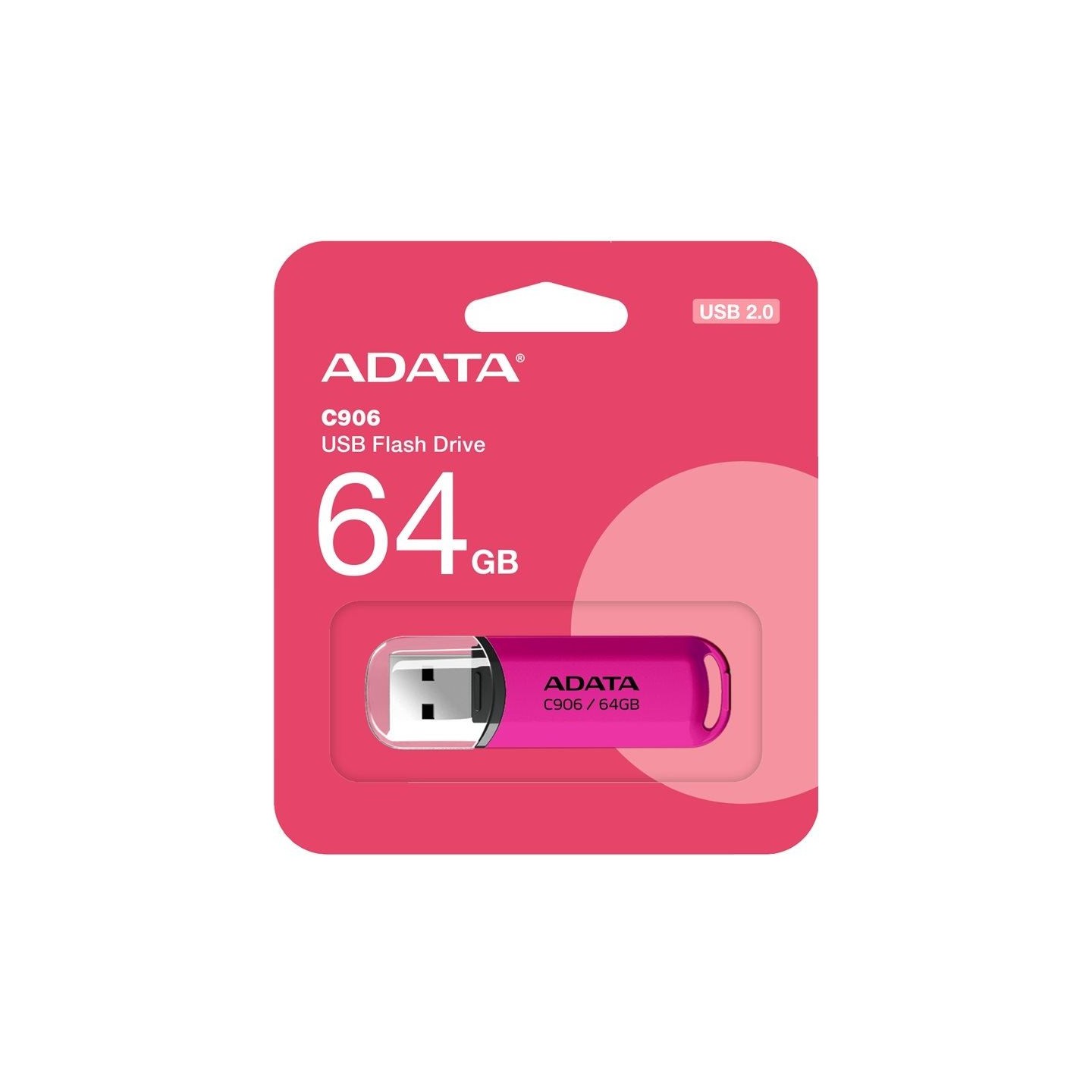 A-Data ADATA | USB Flash Drive | C906 | 64 GB | USB 2.0 | Pink