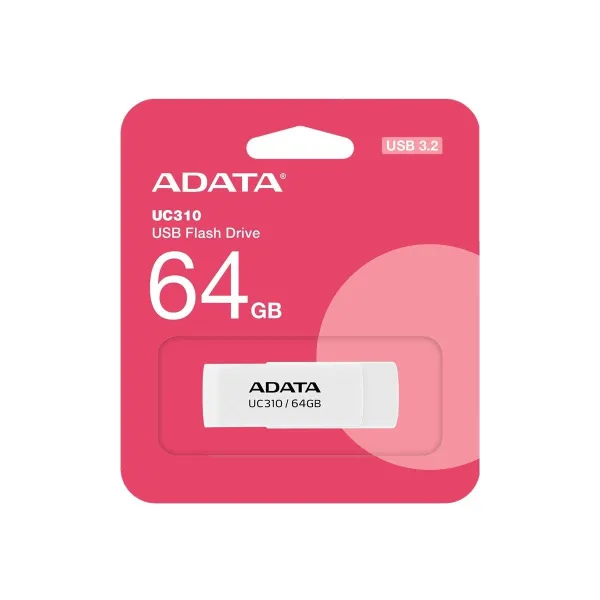 A-Data ADATA | USB Flash Drive | UC310 | 64 GB | USB 3.2 Gen1 | White