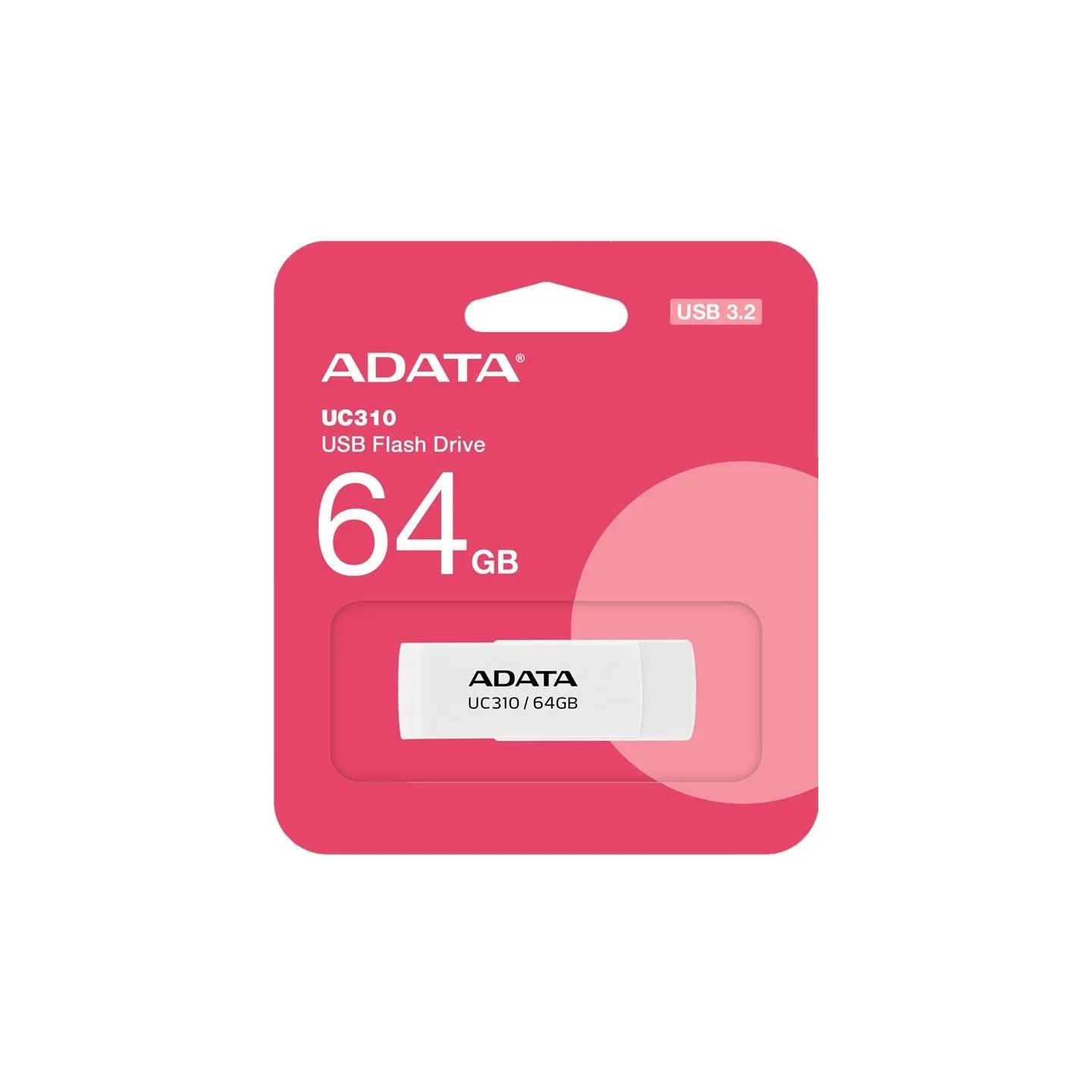A-Data ADATA | USB Flash Drive | UC310 | 64 GB | USB 3.2 Gen1 | White