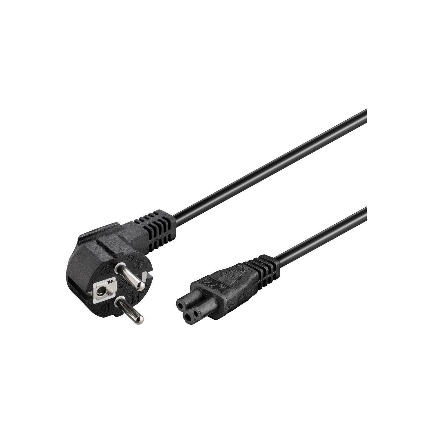 Goobay | Power supply cord (CEE/7/7 to mickey), angled | 68004 | Black