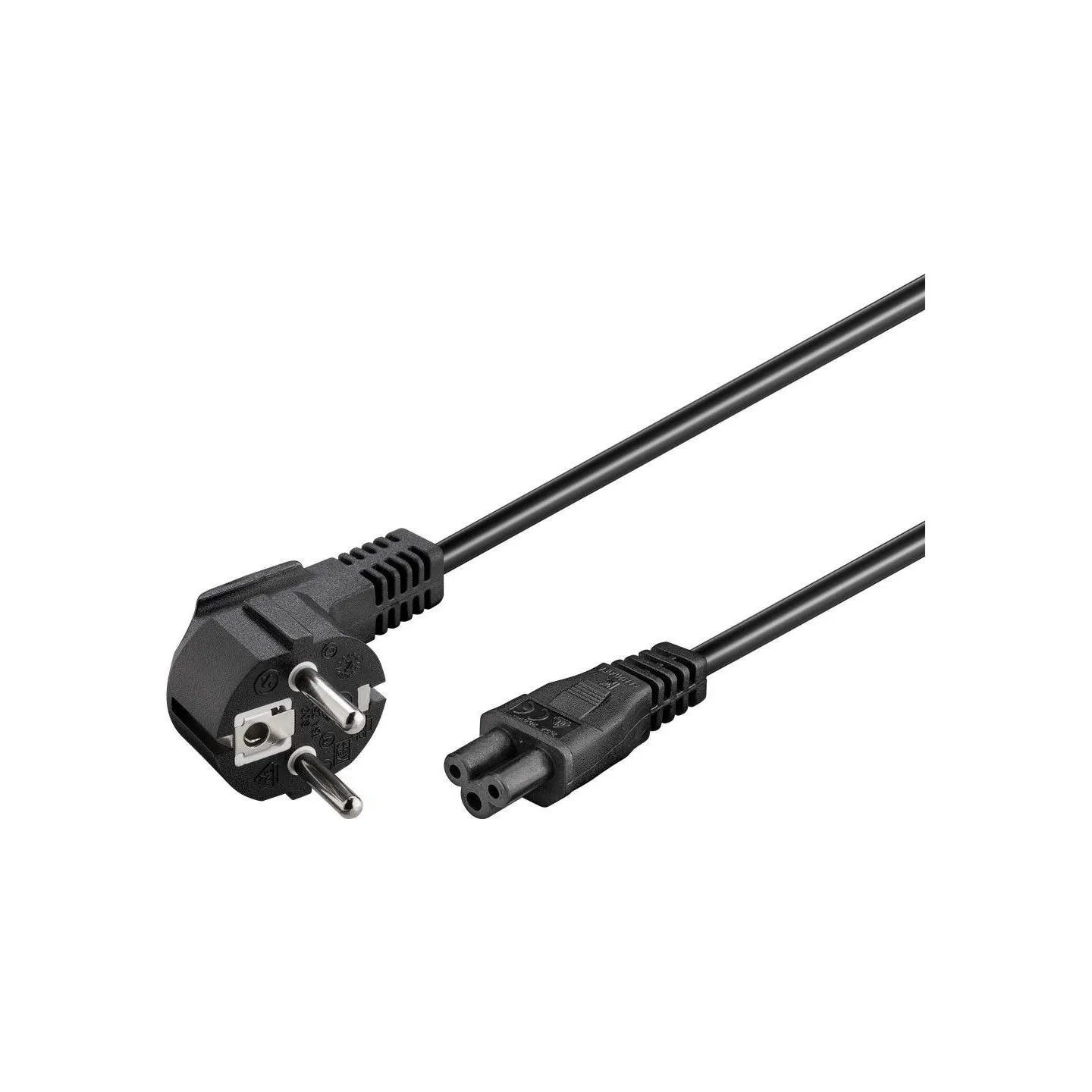 Goobay | Power supply cord (CEE/7/7 to mickey), angled | 68004 | Black