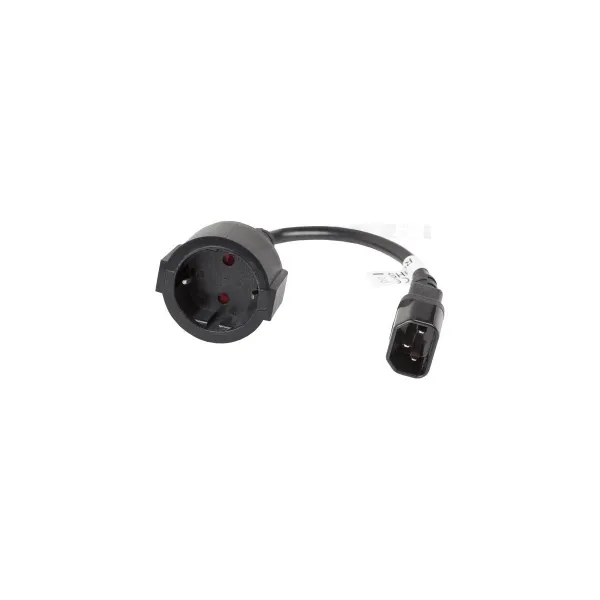 Lanberg | IEC 320 C14 to Schuko Adapter Cable for UPS | CA-C14E-10CC-0018-BK