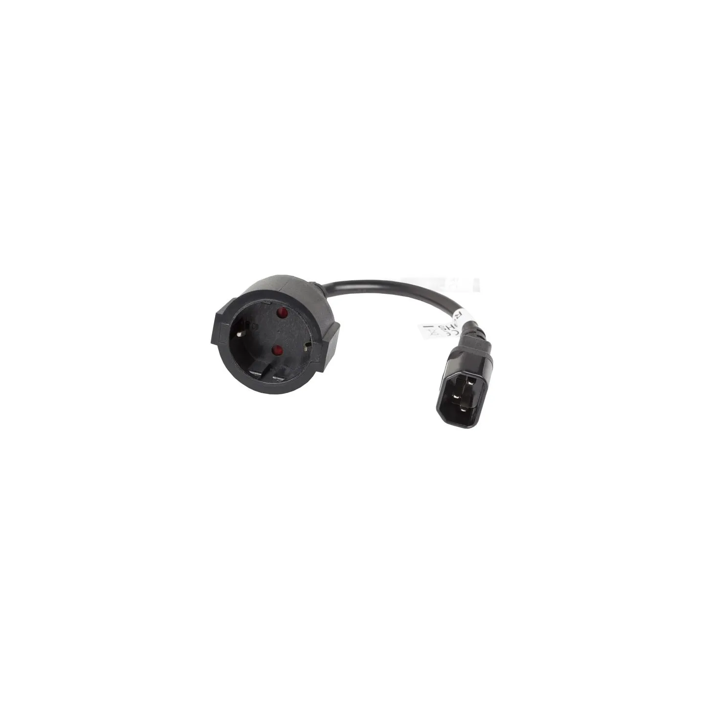 Lanberg | IEC 320 C14 to Schuko Adapter Cable for UPS | CA-C14E-10CC-0018-BK