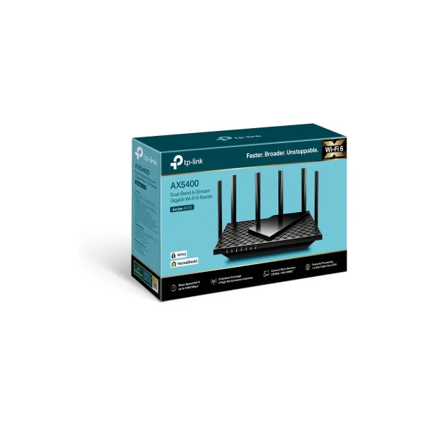 Tp-Link Archer AX73 | 802.11ax | 4804+574 Mbit/s | 10/100/1000 Mbit/s | Ethernet LAN (RJ-45) ports 4 | Mesh Support No | MU-MiMO
