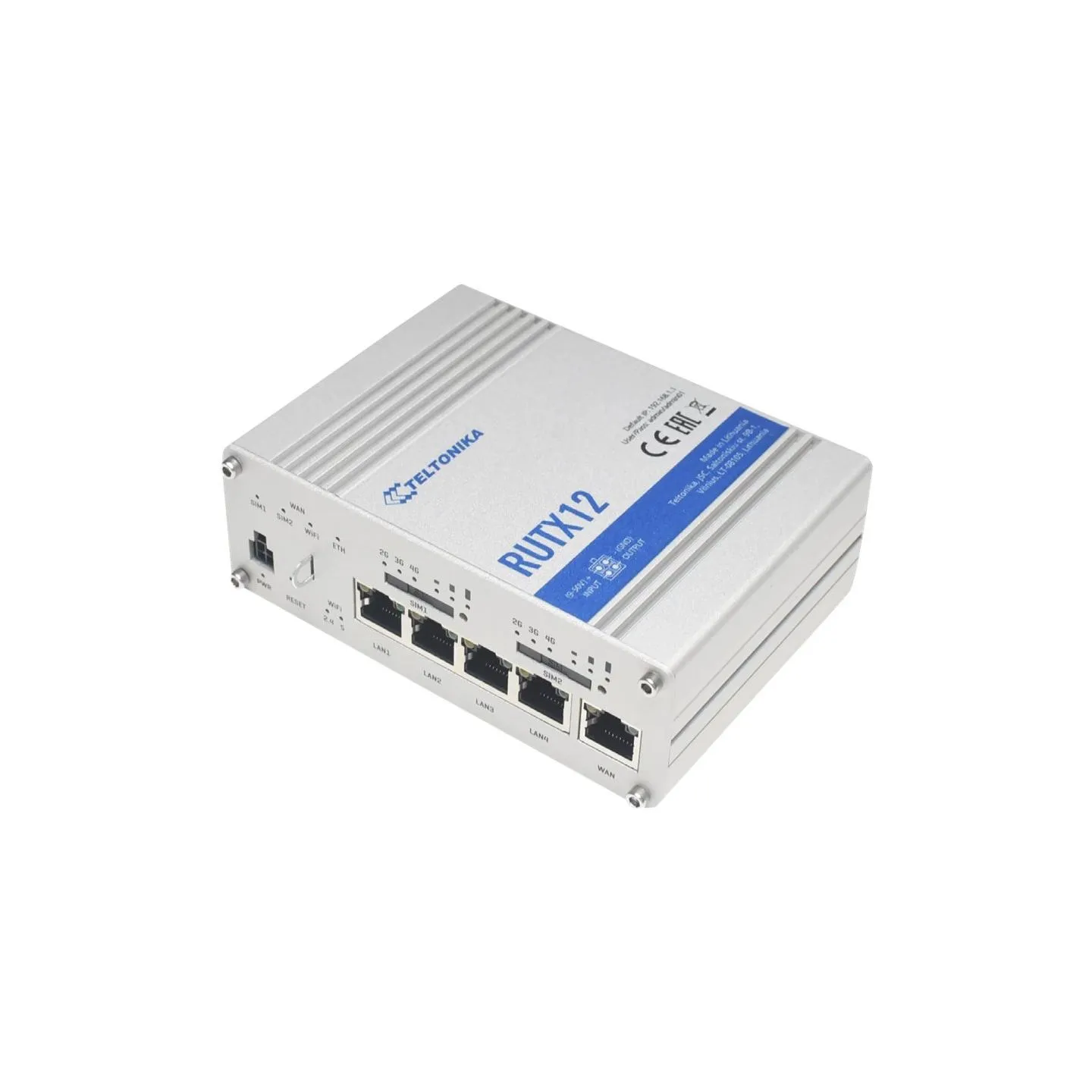 Teltonika Dual LTE Cat 6 Router | RUTX12 | 802.11ac | 867 Mbit/s | 10/100/1000 Mbit/s | Ethernet LAN (RJ-45) ports 4 | Mesh Supp