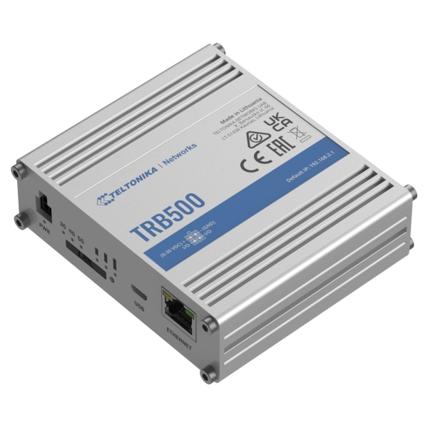 Teltonika Industrial 5G Gateway | TRB500 | No Wi-Fi | 10/100/1000 Mbps Mbit/s | Ethernet LAN (RJ-45) ports 1 | Mesh Support No |
