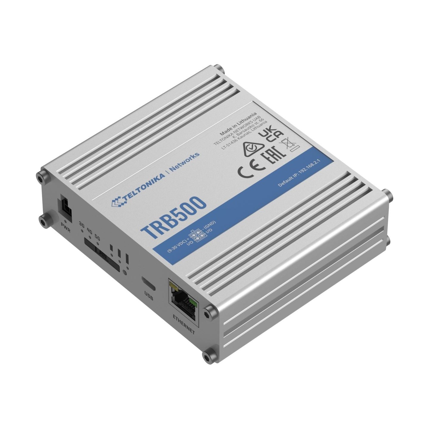 Teltonika Industrial 5G Gateway | TRB500 | No Wi-Fi | 10/100/1000 Mbps Mbit/s | Ethernet LAN (RJ-45) ports 1 | Mesh Support No |
