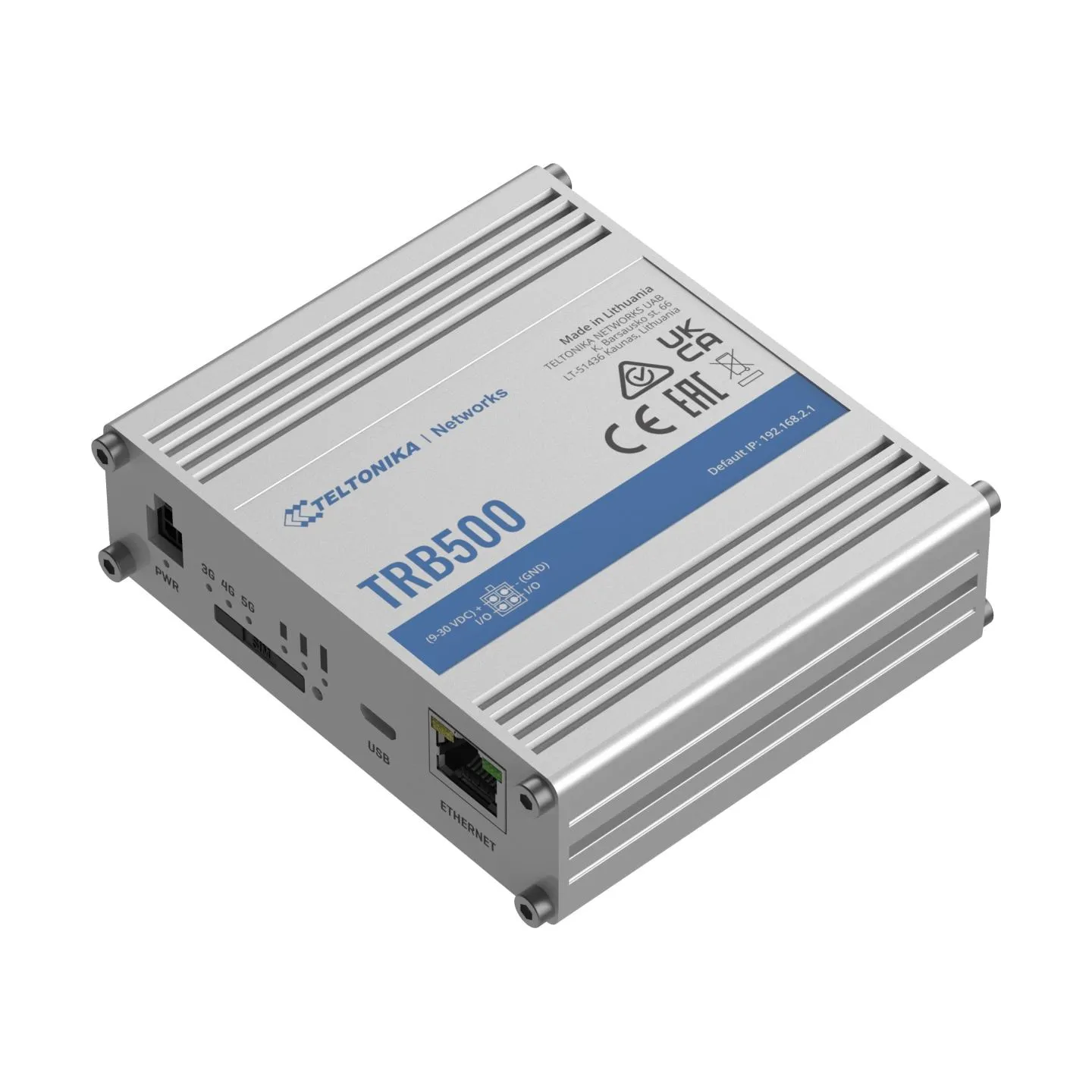 Teltonika Industrial 5G Gateway | TRB500 | No Wi-Fi | 10/100/1000 Mbps Mbit/s | Ethernet LAN (RJ-45) ports 1 | Mesh Support No |