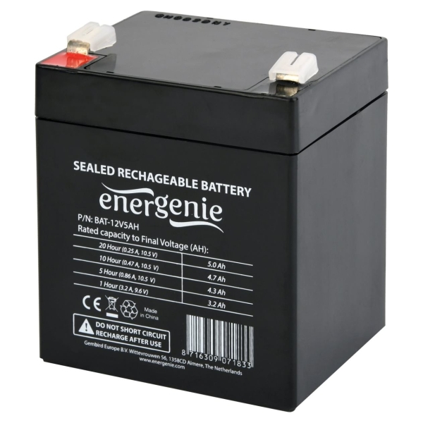 Energenie | Rechargeable battery 12 V 5 AH for UPS | BAT-12V5AH