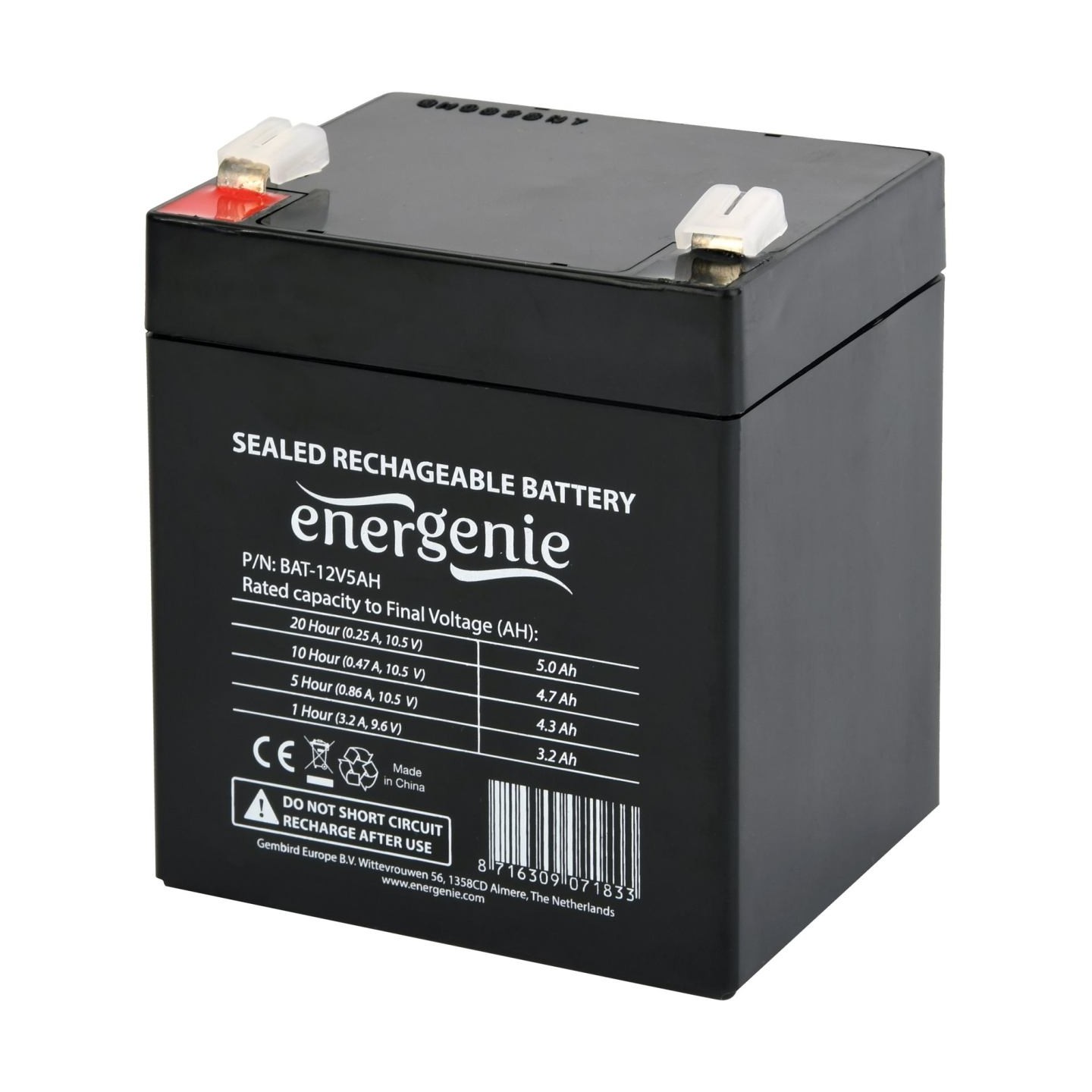 Energenie | Rechargeable battery 12 V 5 AH for UPS | BAT-12V5AH