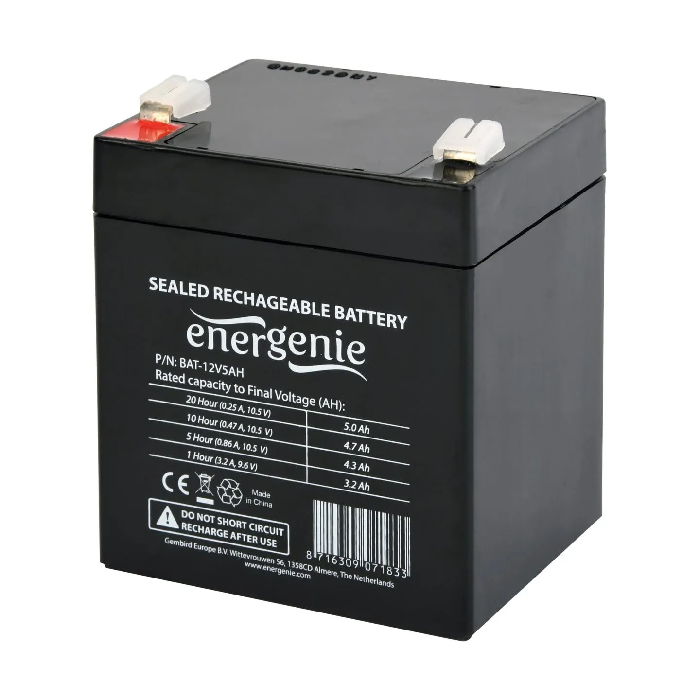 Energenie | Rechargeable battery 12 V 5 AH for UPS | BAT-12V5AH