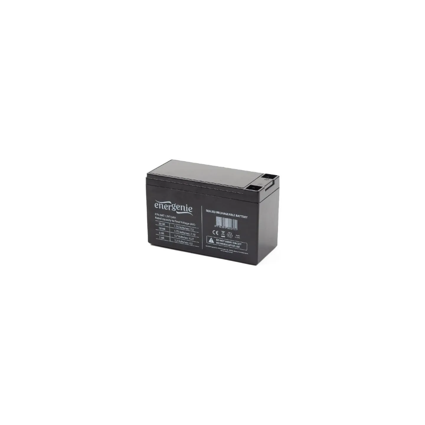 Energenie | Rechargeable battery for UPS | BAT-12V7.5AH