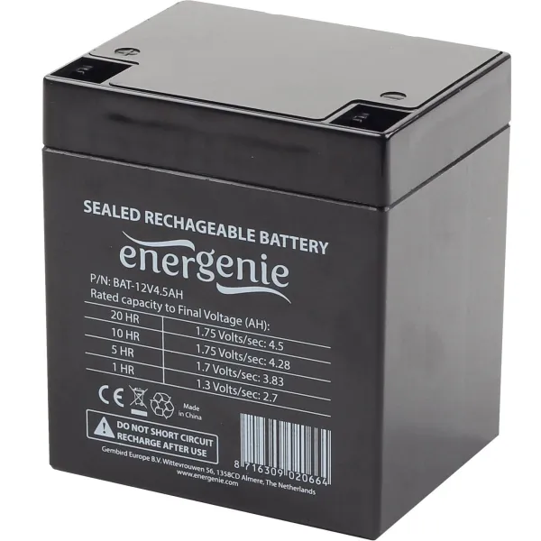 Energenie | UPS battery, 12V, 4.5 Ah | BAT-12V4.5AH
