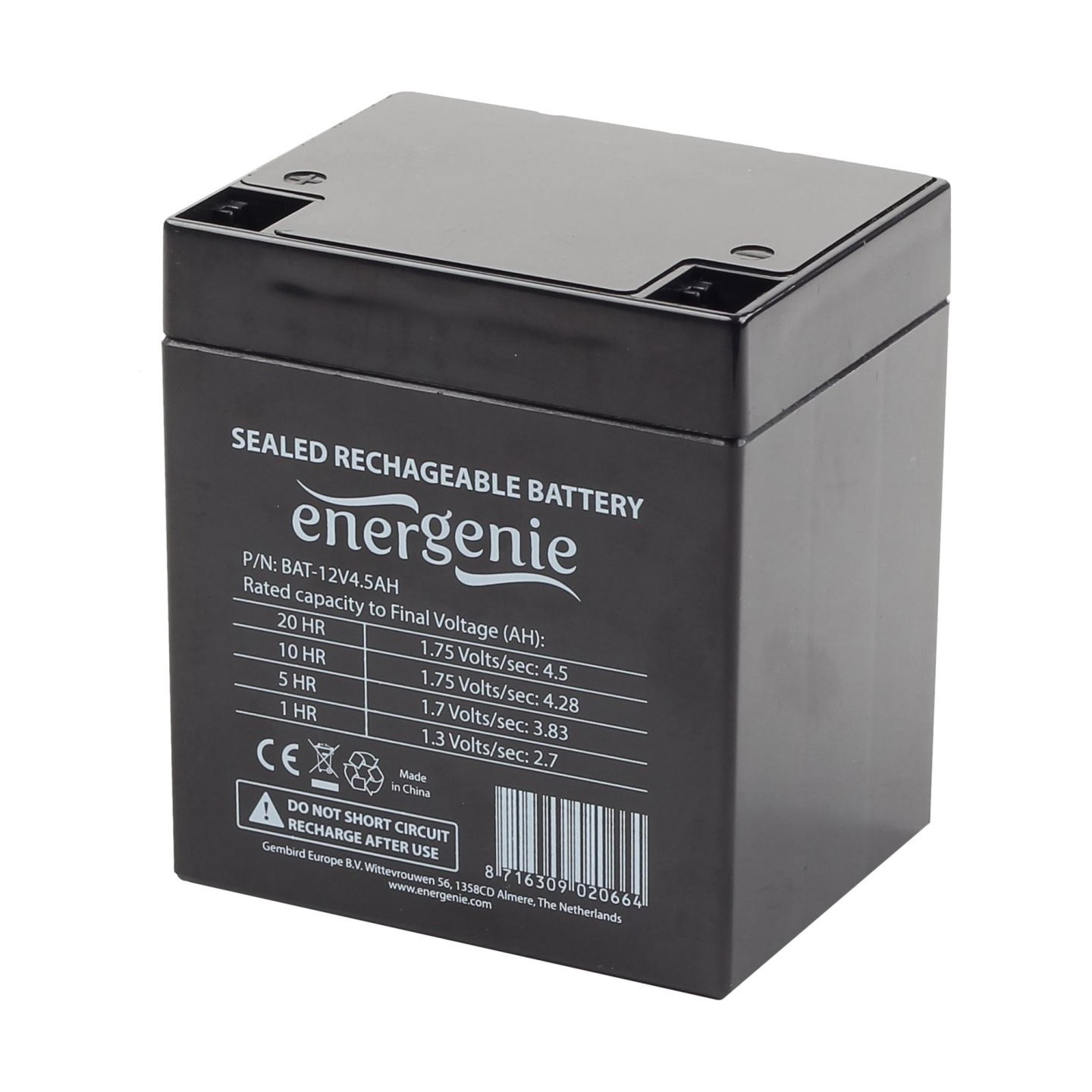 Energenie | UPS battery, 12V, 4.5 Ah | BAT-12V4.5AH