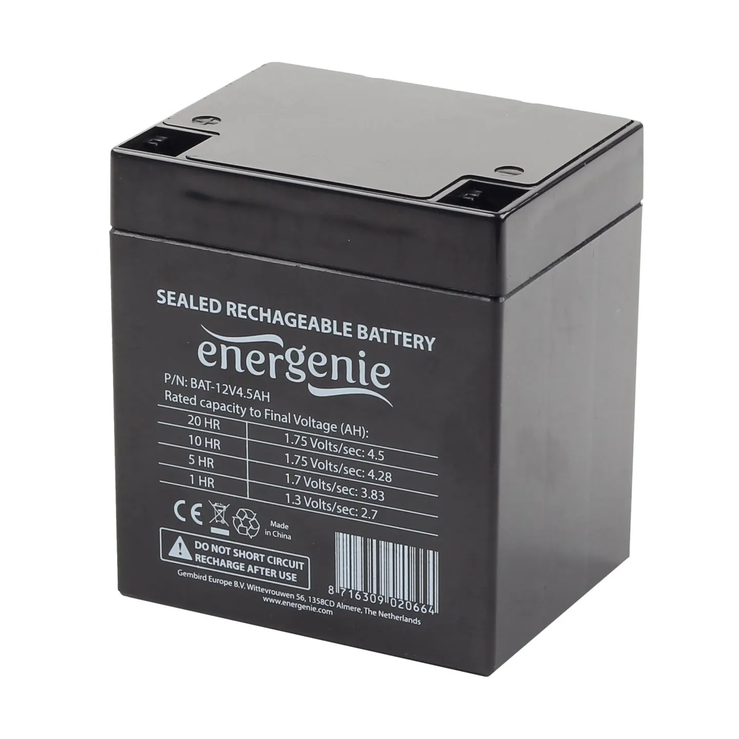 Energenie | UPS battery, 12V, 4.5 Ah | BAT-12V4.5AH