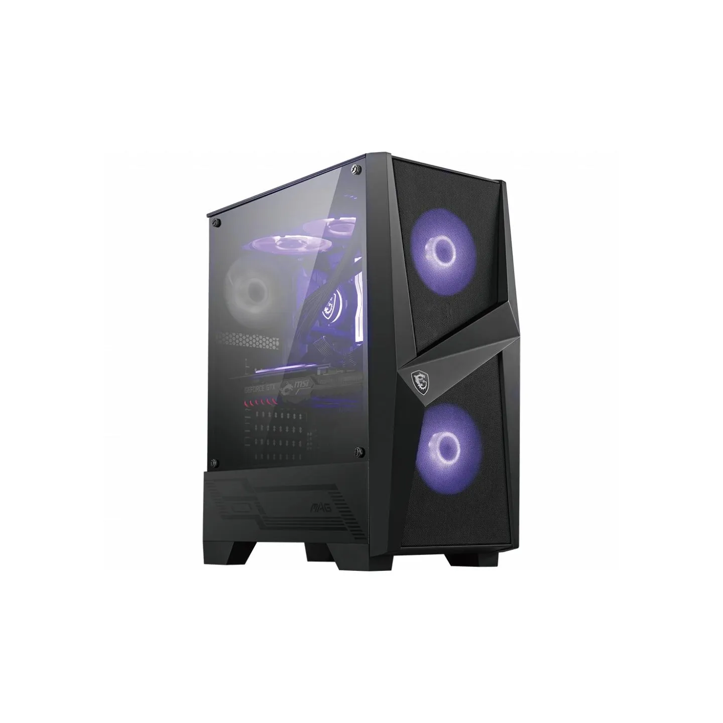 MSI MAG FORGE 100M PC Case, Mid-Tower, USB 3.2, Black | MSI | MAG FORGE 100M | Black | ATX