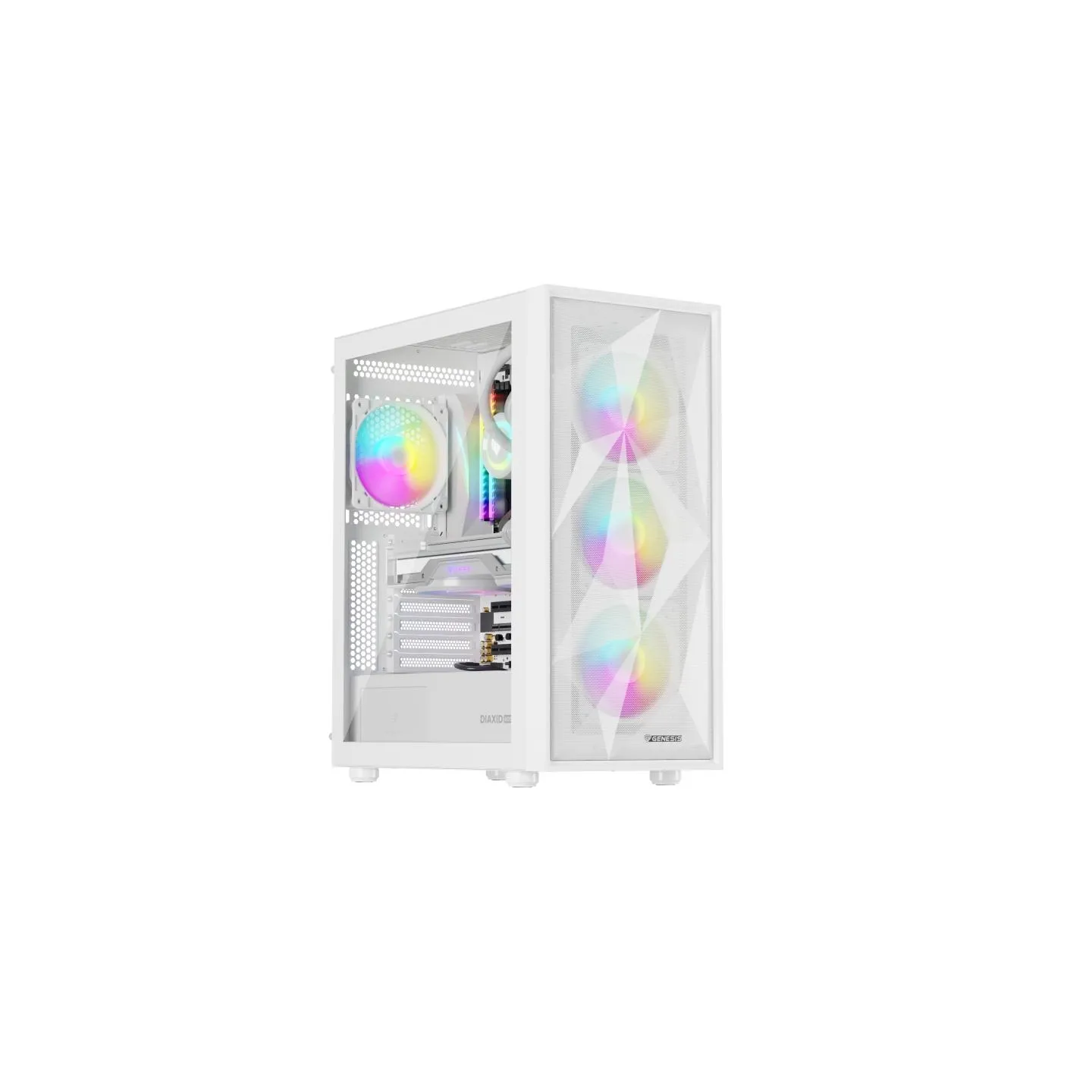 Genesis Gaming PC Case | Diaxid 605 ARGB | White | Midi Tower