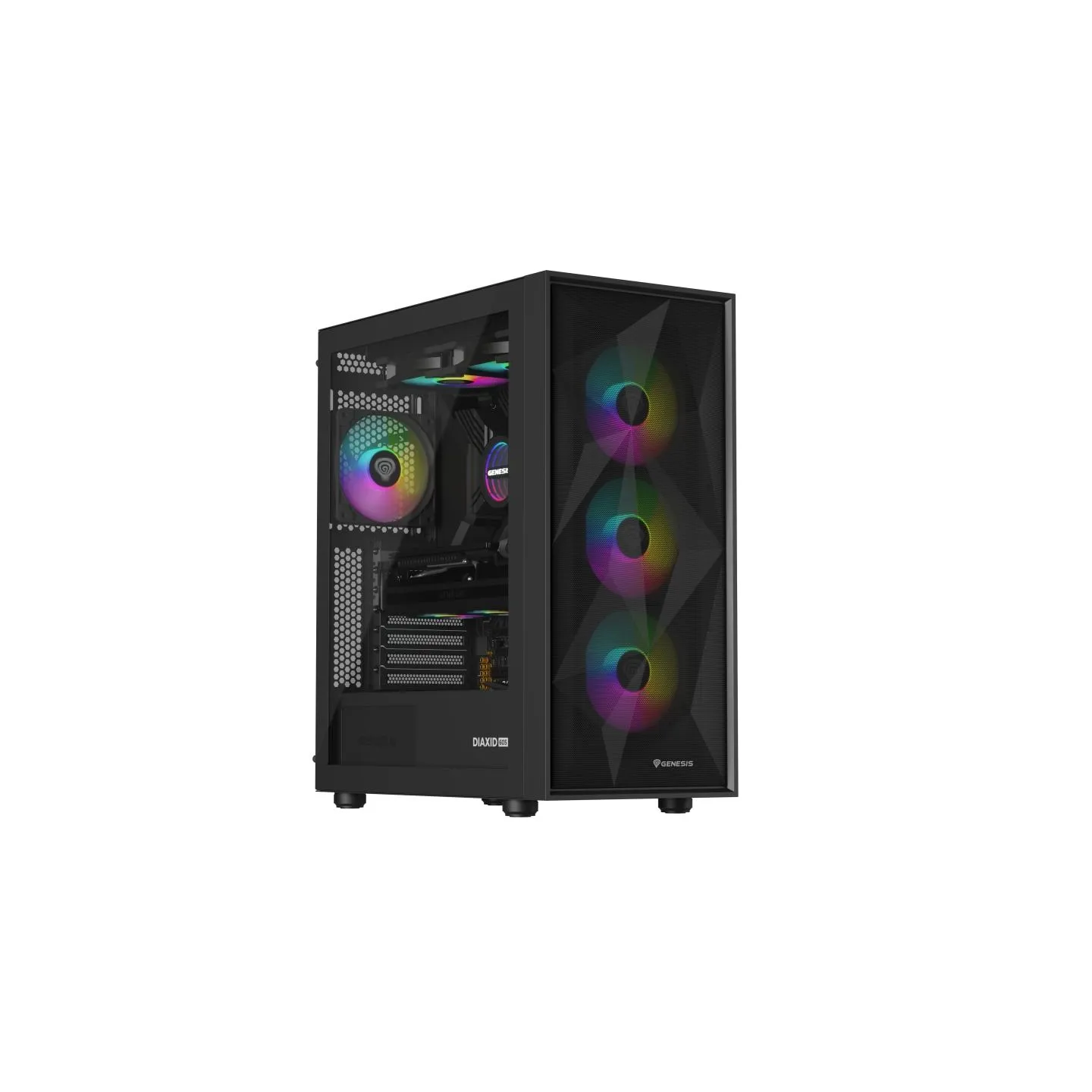 Genesis Gaming PC Case | Diaxid 605 ARGB | Black | Midi Tower