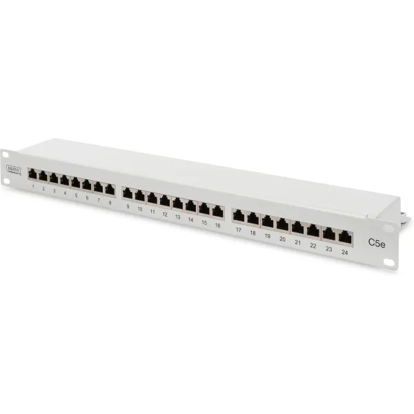 Digitus | Patch Panel | DN-91524S | Category: CAT 5e; Ports: 24 x RJ45; Retention strength: 7.7 kg; Insertion force: 30N max | 4