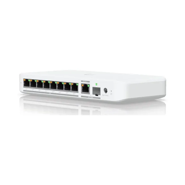 Ubiquiti Flexible, 8-port 2.5 GbE PoE++ switch with a 10 GbE RJ45/SFP+ combination uplink port | USW-Flex-2.5G-8-PoE | Managed |