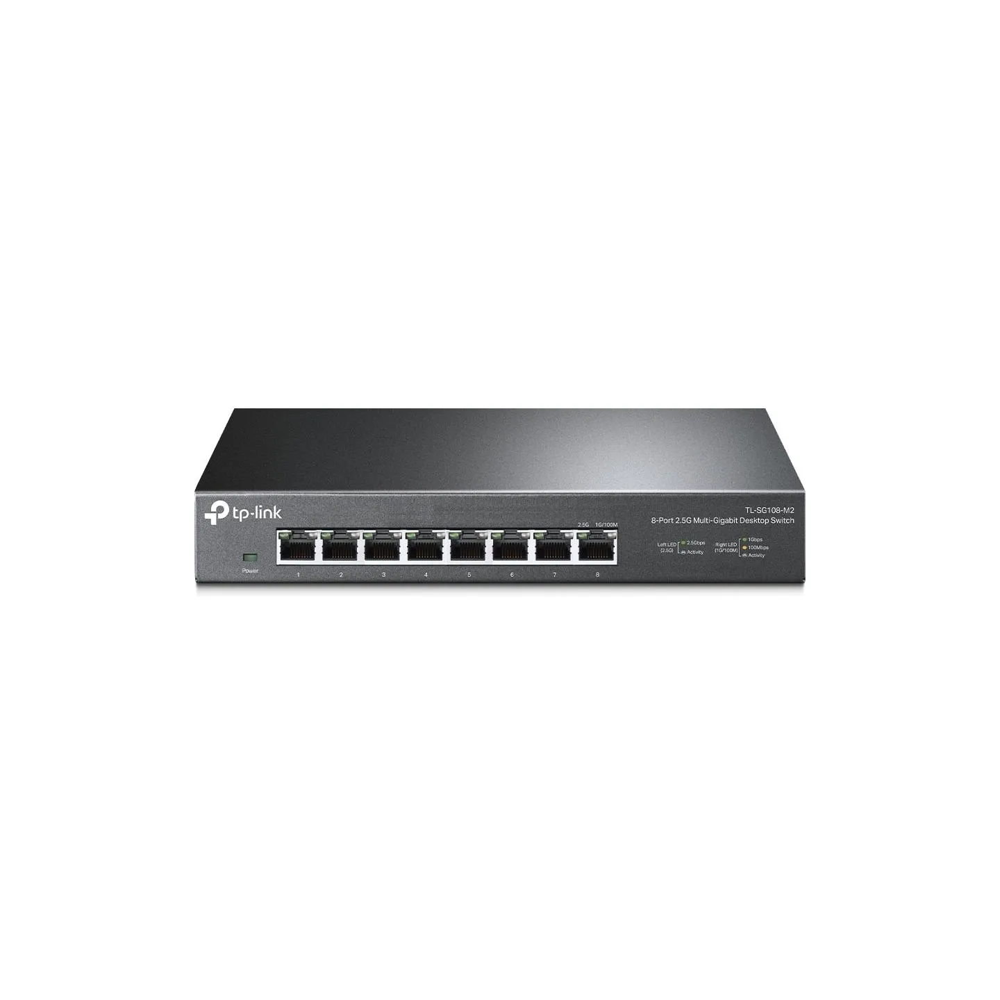 Tp-Link | 8-Port 2.5G Desktop Switch | TL-SG108-M2 | Unmanaged | Desktop | Power supply type External