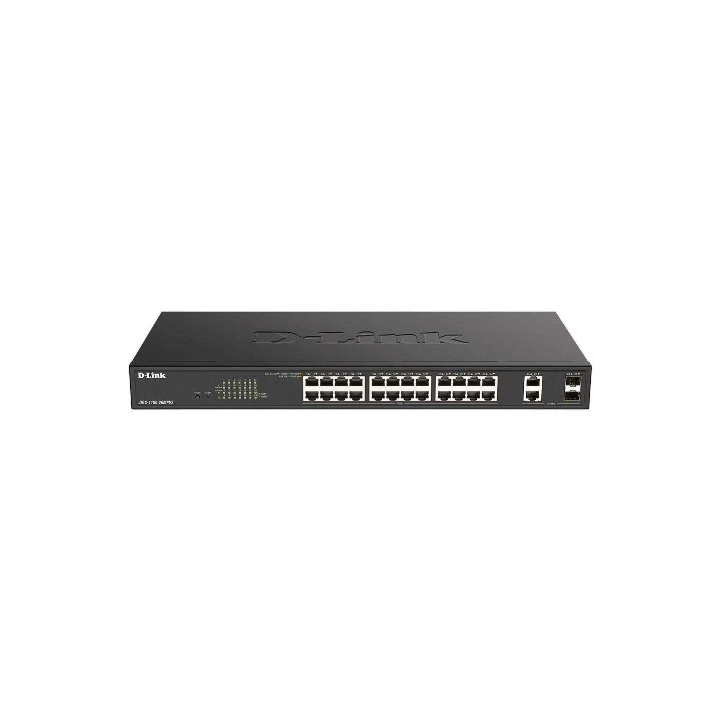 D-Link | DGS-1100 Series Gigabit Smart Managed Switches | DGS-1100-26MPV2 | Managed L2 | Desktop/Rackmountable