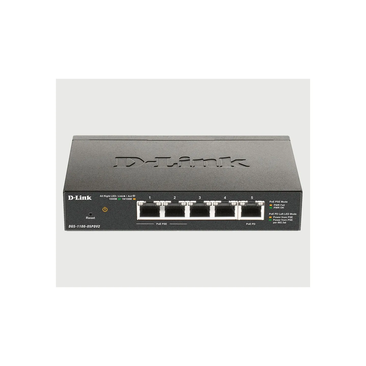 D-Link | 5-Port Gigabit PoE Smart Managed Switch and PoE Extender | DGS-1100-05PDV2 | Web managed | Desktop | Power supply type 