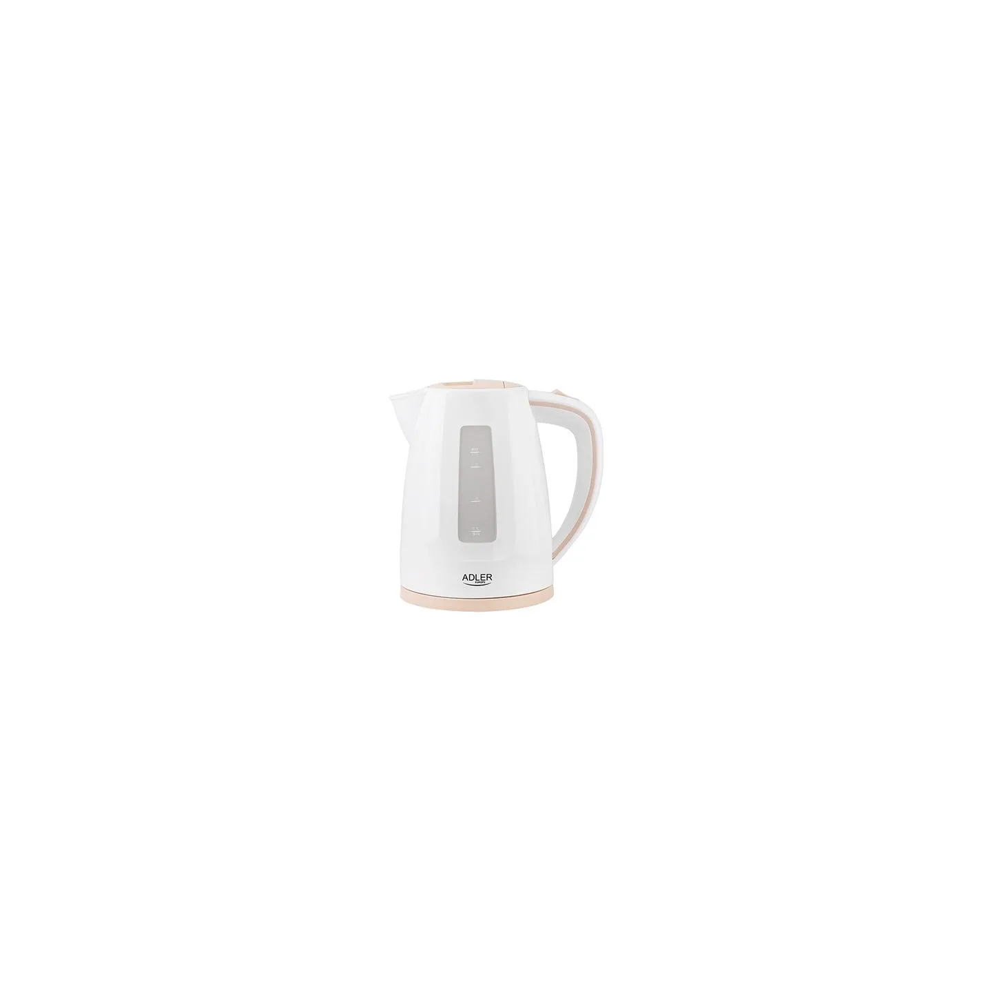 Adler | Kettle | AD 1264 | Standard | 2200 W | 1.7 L | Plastic | 360° rotational base | White