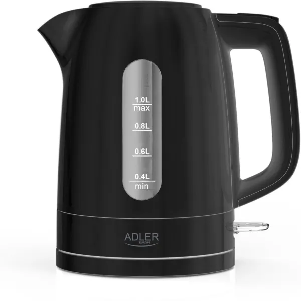 Adler Kettle | AD 1380b | Electric | 2200 W | 1 L | Polypropylene | 360° rotational base | Black