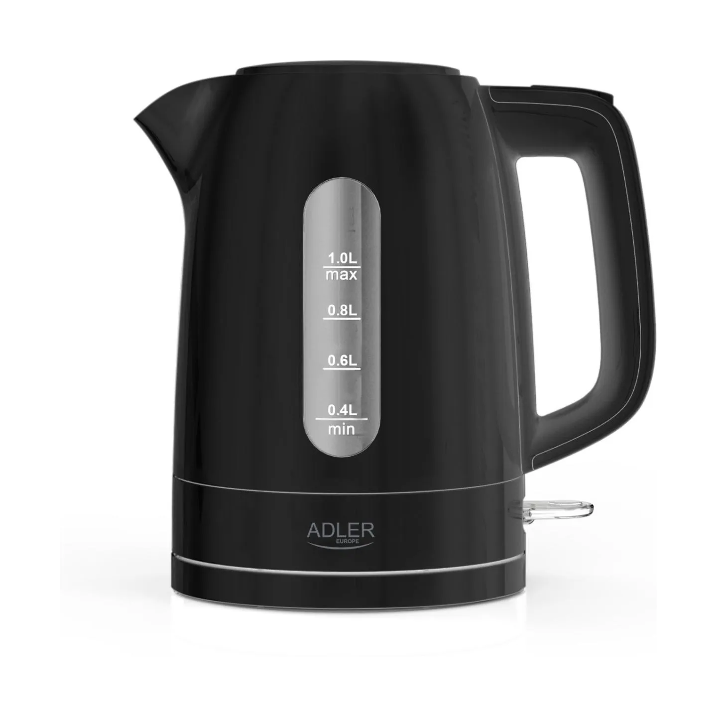 Adler Kettle | AD 1380b | Electric | 2200 W | 1 L | Polypropylene | 360° rotational base | Black