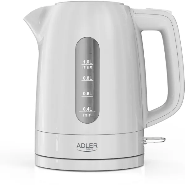 Adler Kettle | AD 1380w | Electric | 2200 W | 1 L | Polypropylene | 360° rotational base | White