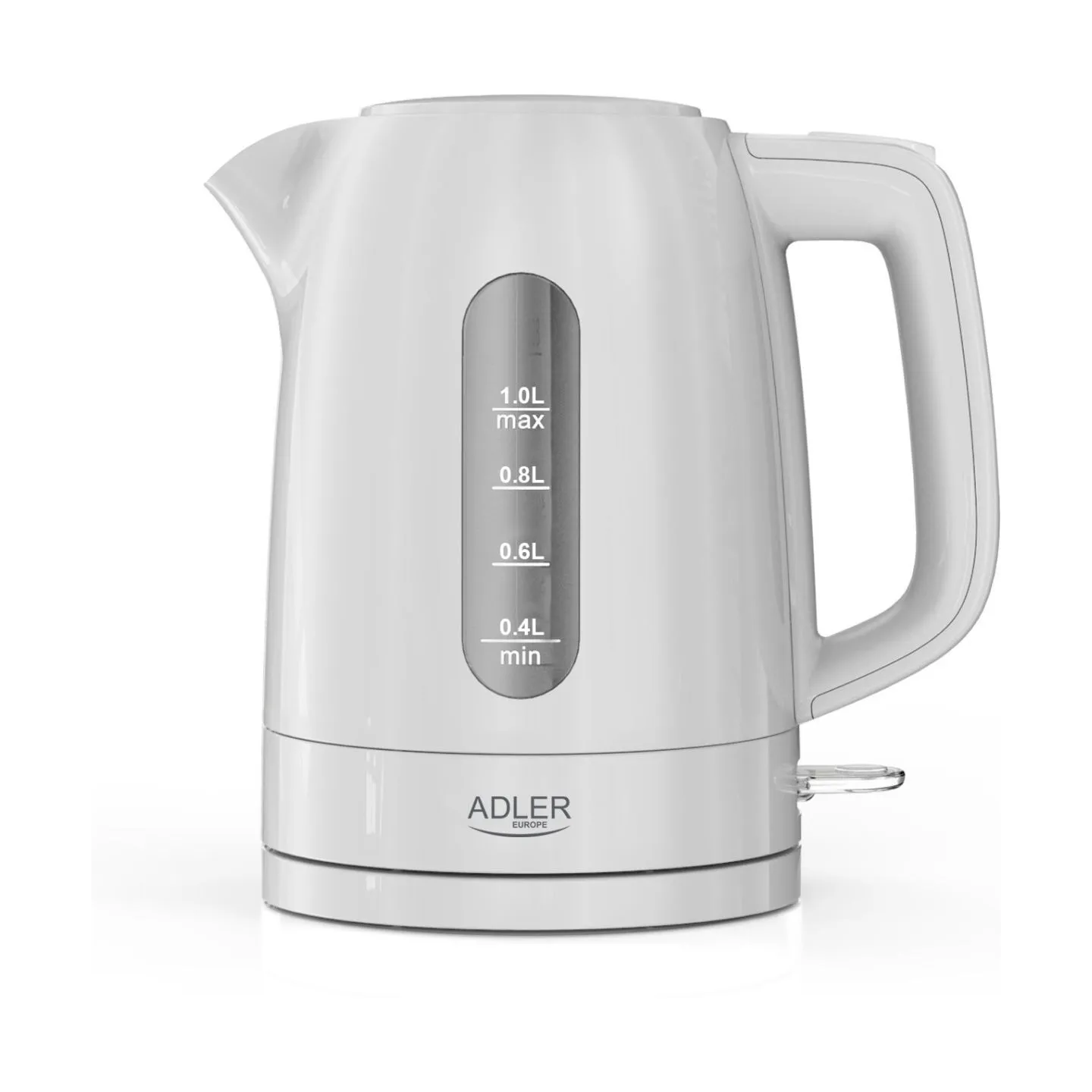 Adler Kettle | AD 1380w | Electric | 2200 W | 1 L | Polypropylene | 360° rotational base | White