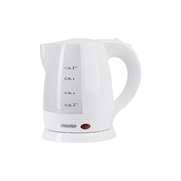 Mesko | Kettle | MS 1276 | Standard | 1600 W | 1 L | Plastic | 360° rotational base | White