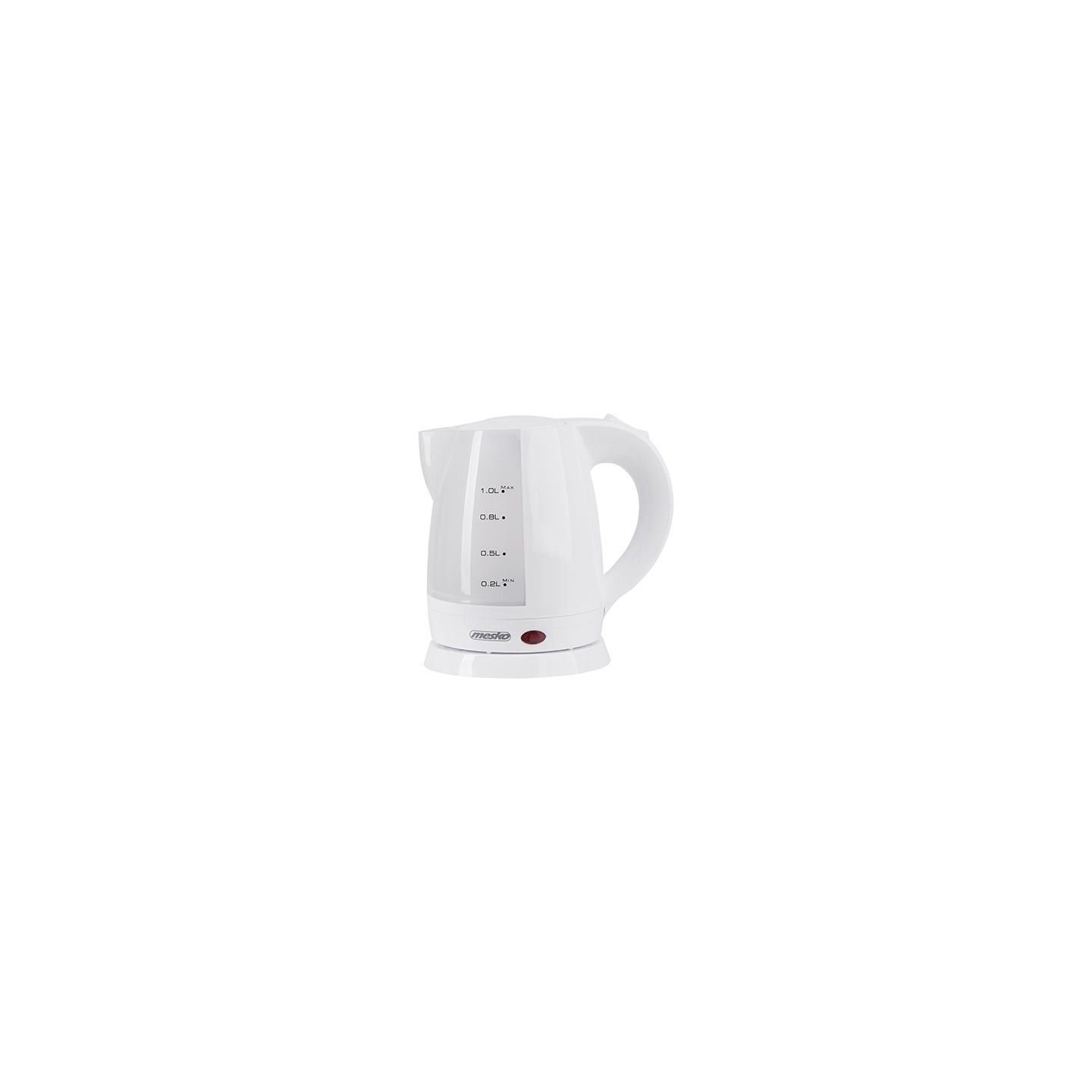 Mesko | Kettle | MS 1276 | Standard | 1600 W | 1 L | Plastic | 360° rotational base | White