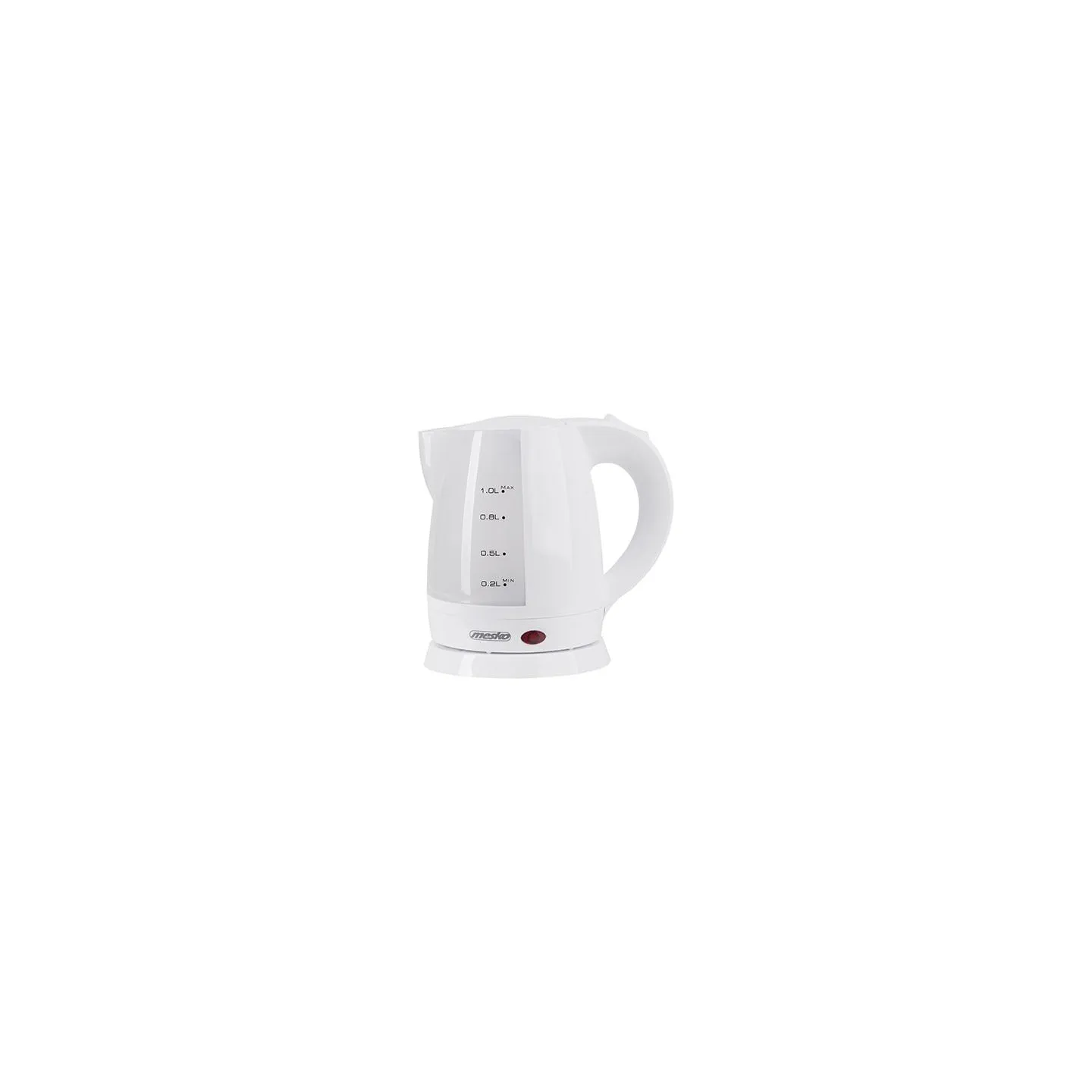 Mesko | Kettle | MS 1276 | Standard | 1600 W | 1 L | Plastic | 360° rotational base | White
