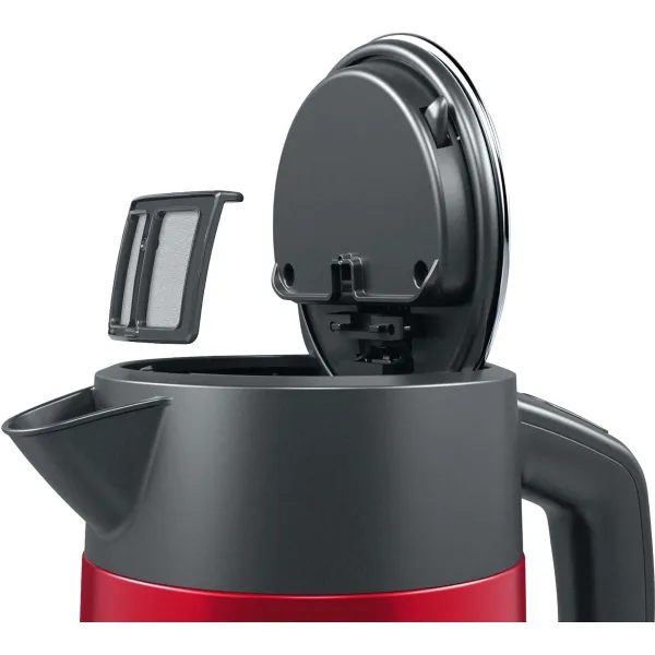 Bosch | Kettle | DesignLine TWK4P434 | Electric | 2400 W | 1.7 L | Stainless steel | 360° rotational base | Red/Black
