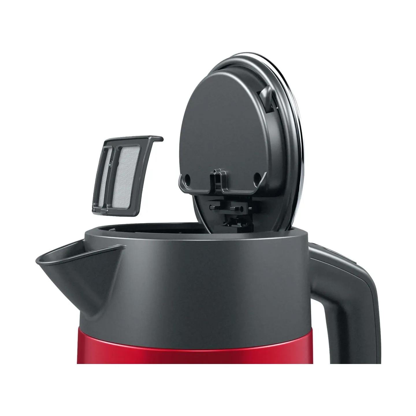 Bosch | Kettle | DesignLine TWK4P434 | Electric | 2400 W | 1.7 L | Stainless steel | 360° rotational base | Red/Black