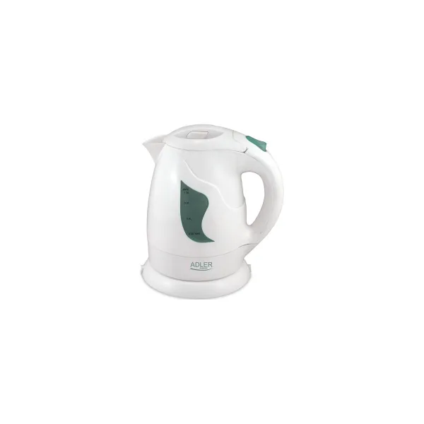Adler | Kettle | AD 08 | Standard | 850 W | 1 L | Plastic | 360° rotational base | White