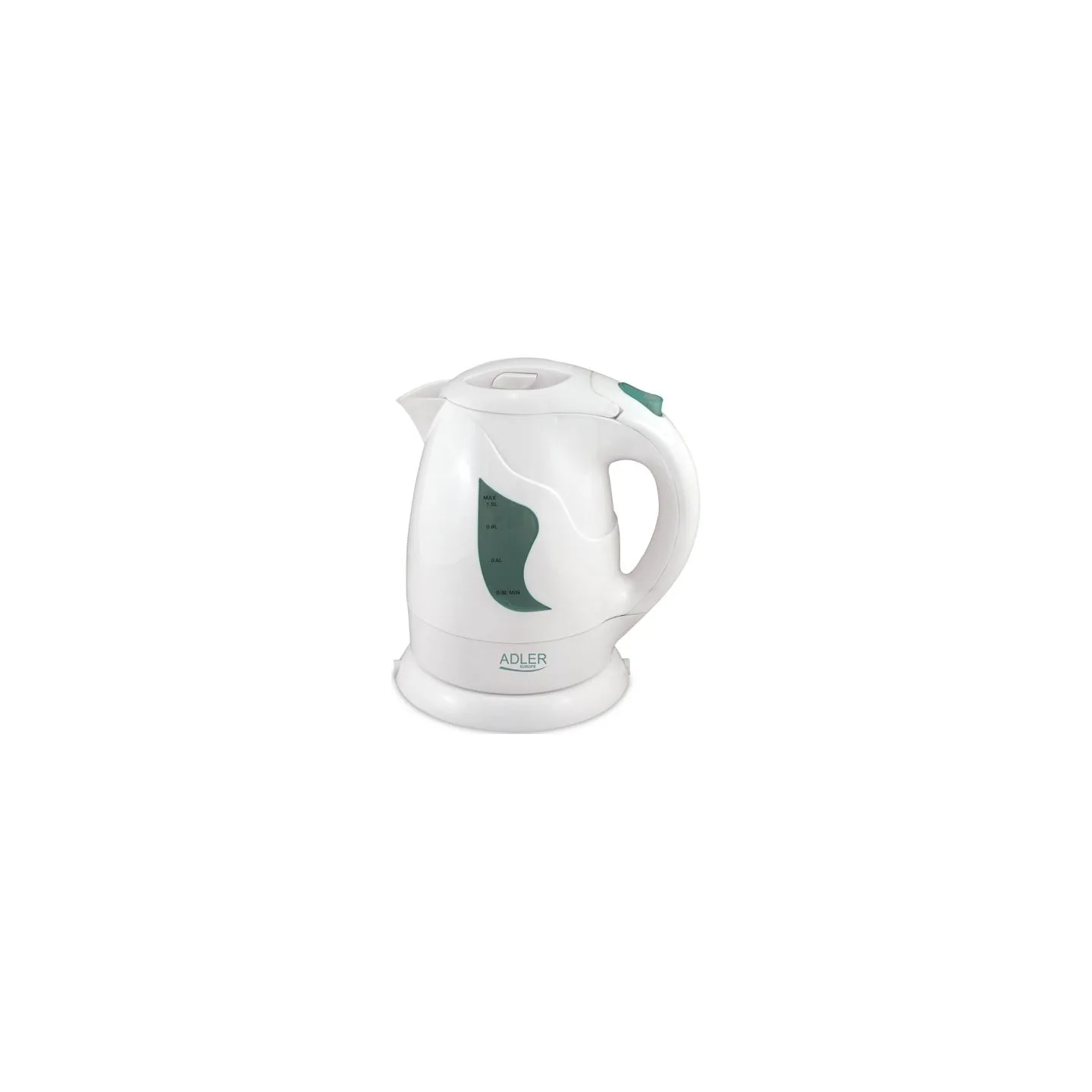 Adler | Kettle | AD 08 | Standard | 850 W | 1 L | Plastic | 360° rotational base | White