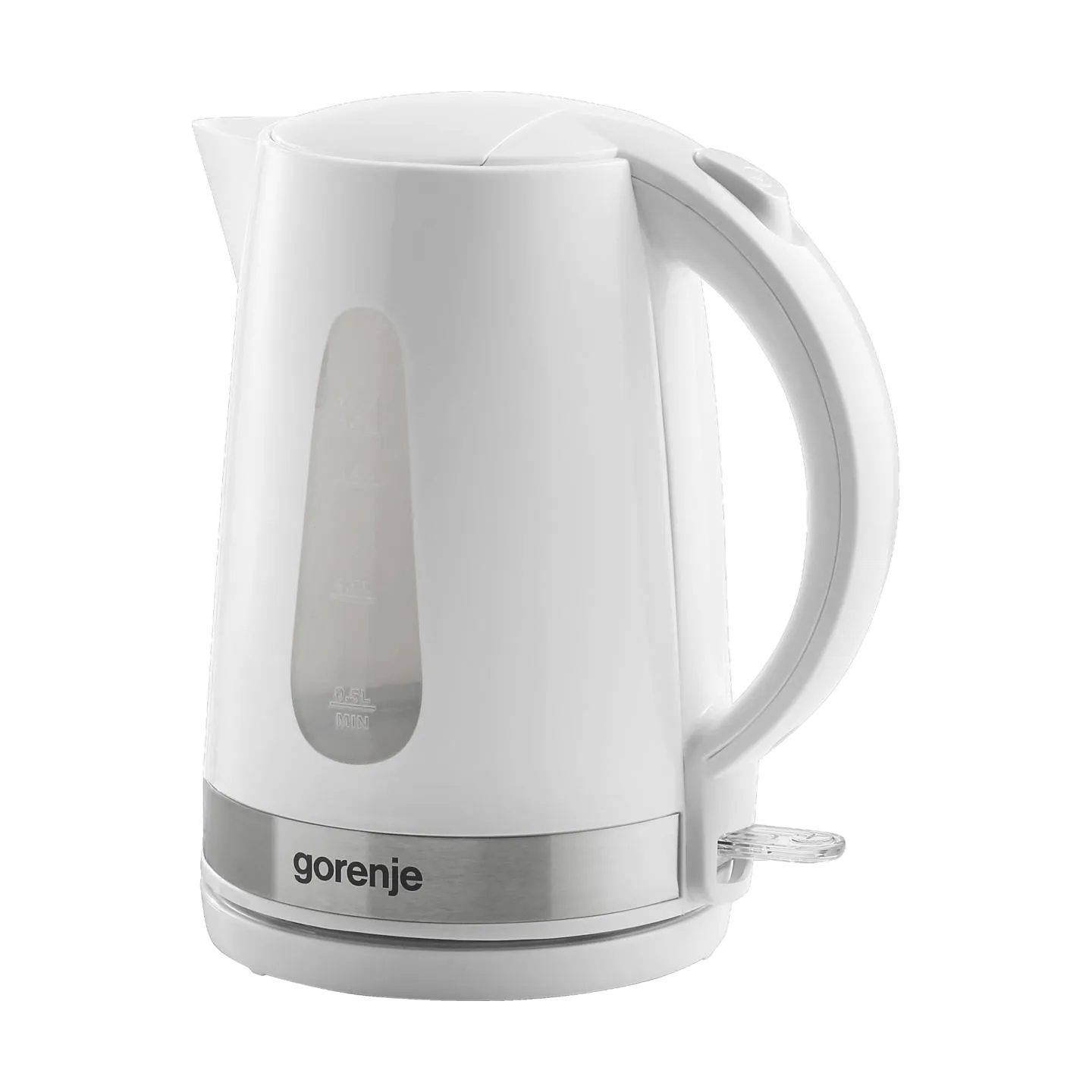 Gorenje | Kettle | K17WE | Electric | 2200 W | 1.7 L | Plastic/Metal | 360° rotational base | White