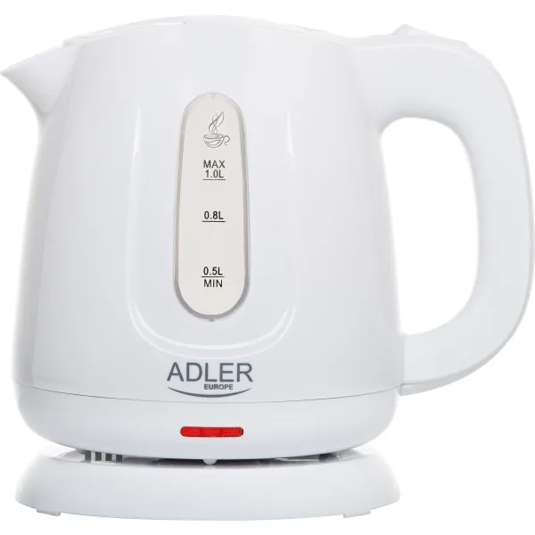 Adler Kettle | AD 1373 | Electric | 850 W | 1 L | Polypropylene | 360° rotational base | White