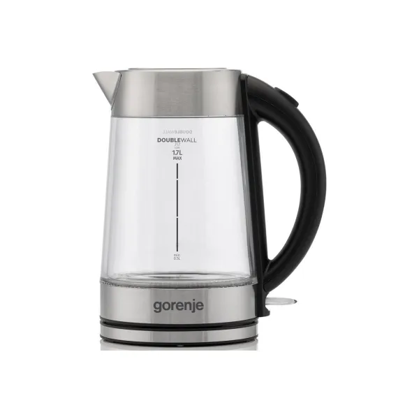 Gorenje Kettle | K17GDWII | 2200 W | Electric | 1.7 L | 360° rotational base | Stainless steel/Glass | Stainless steel/Transpare