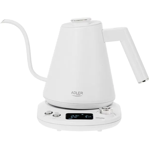 Adler | Kettle | AD 1349w | Electric | 1100 W | 1 L | Stainless Steel | 360° rotational base | White
