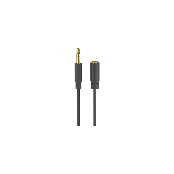 Goobay | Headphone and audio AUX extension cable; 3.5 mm; 3-pin; slim | 97122