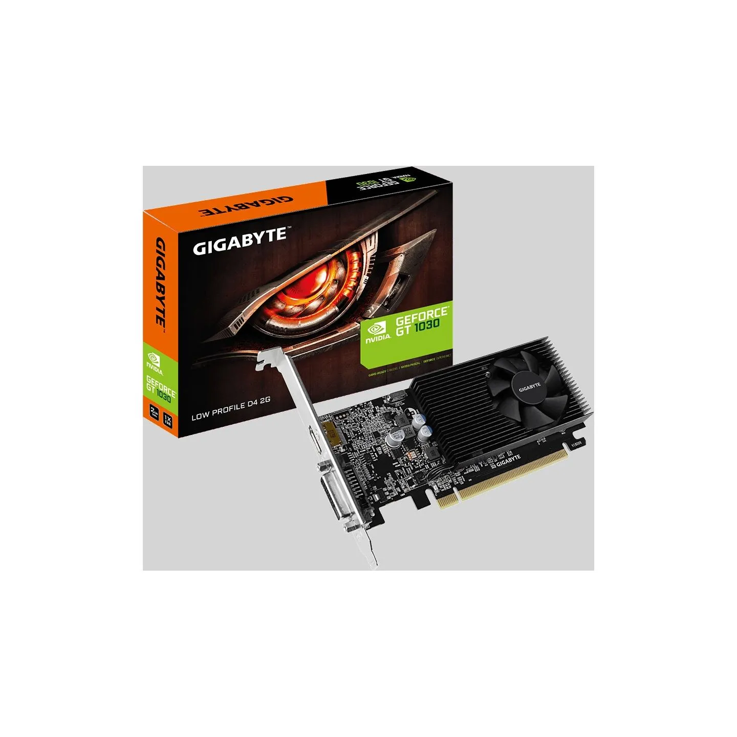 Gigabyte | GV-N1030D4-2GL 1.0 | NVIDIA | 2 GB | GeForce GT 1030 | DDR4 | DVI-D ports quantity 1 | HDMI ports quantity 1 | PCI Ex