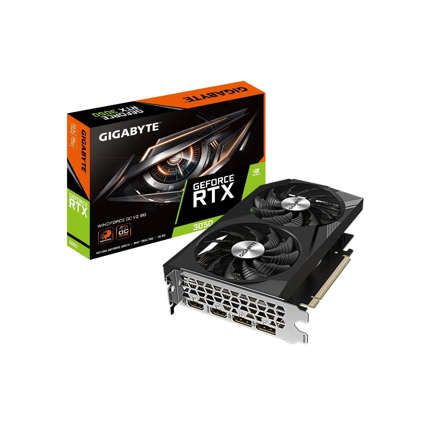 Gigabyte | GV-N3050WF2OCV2-8GD | NVIDIA | 8 GB | GeForce RTX 3050 | GDDR6 | HDMI ports quantity 2 | PCI-E 4.0 | Memory clock spe