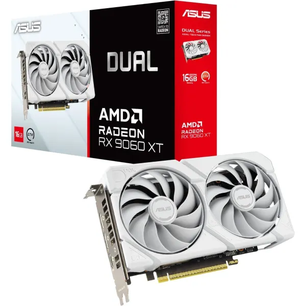 Asus Dual Radeon RX 9060 XT 16GB GDDR6 | AMD | 16 GB | Radeon RX 9060 XT | GDDR6 | HDMI ports quantity 1 | PCI Express 5.0