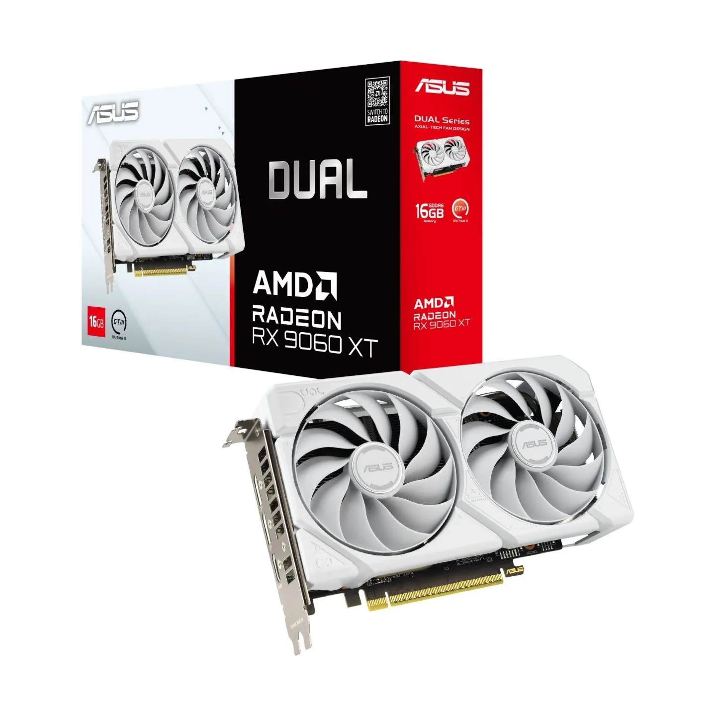 Asus Dual Radeon RX 9060 XT 16GB GDDR6 | AMD | 16 GB | Radeon RX 9060 XT | GDDR6 | HDMI ports quantity 1 | PCI Express 5.0
