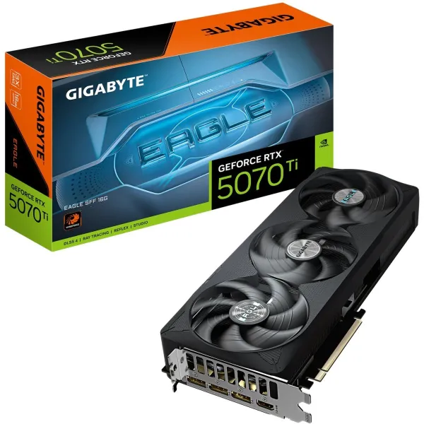Gigabyte GeForce RTX 5070 Ti EAGLE SFF 16G | NVIDIA | 16 GB | GeForce RTX 5070 Ti | GDDR7 | HDMI ports quantity 1 | PCI-E 5.0